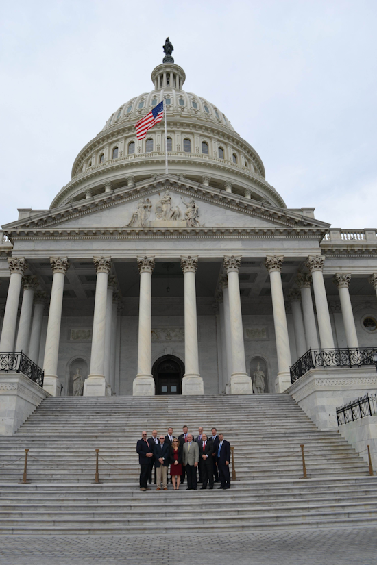 Members of Equipment Dealers Association on Capitol Hill steps