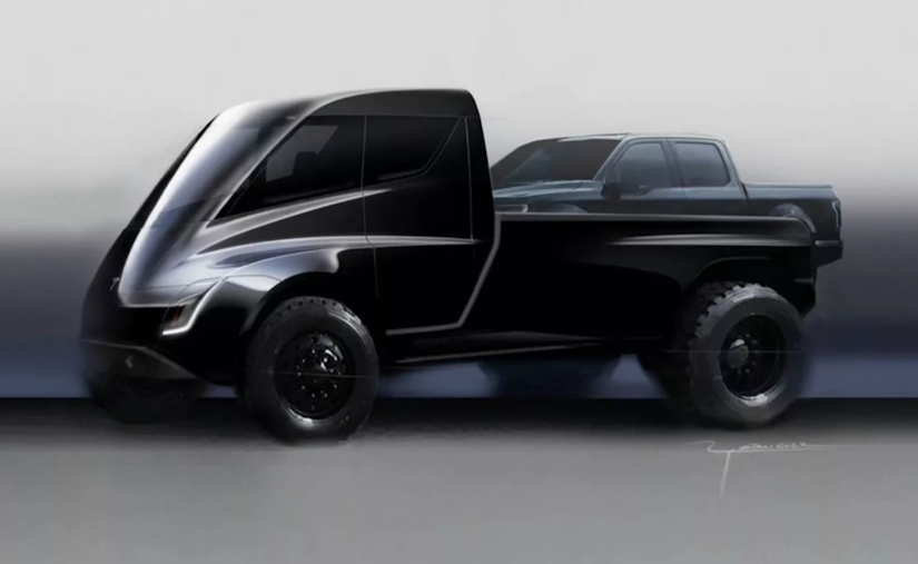 Tesla pickup truck concept art