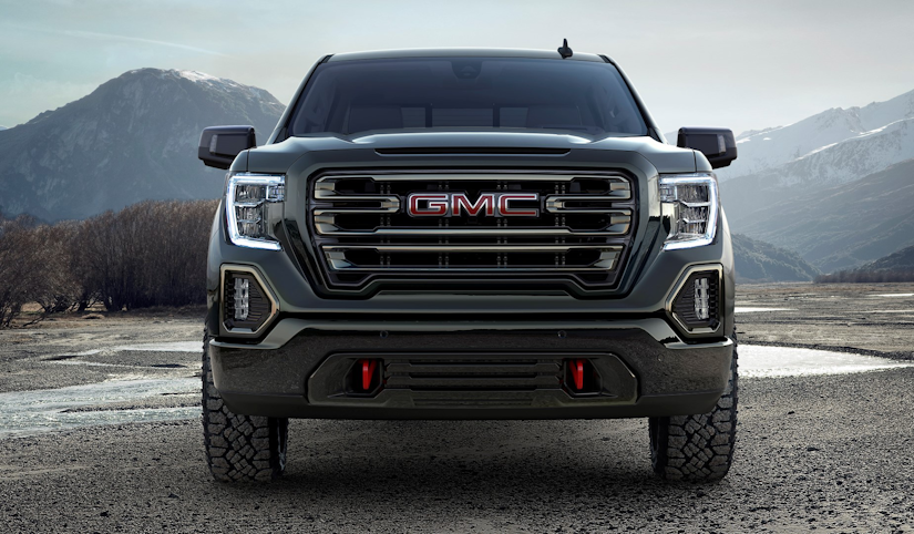 Front of the 2019 GMC Sierra AT4