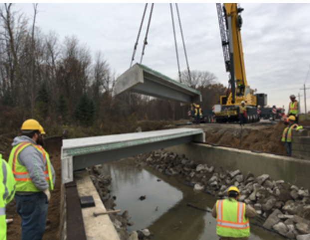 Crane Replacing a Bridge