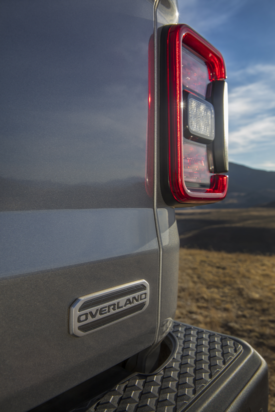 Tailgate details on the 2020 Jeep Gladiator Overland