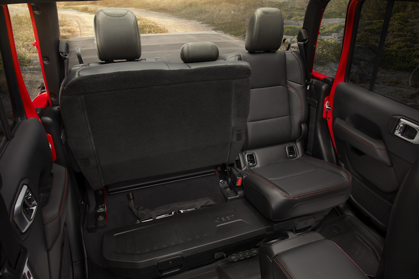 Seat arrangement in the 2020 Jeep Gladiator