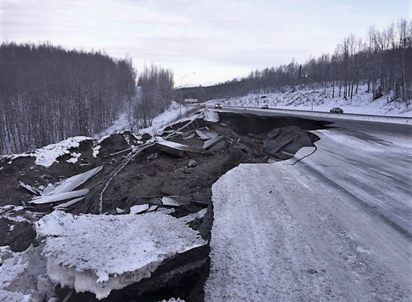 Collapsed Alaskan Road