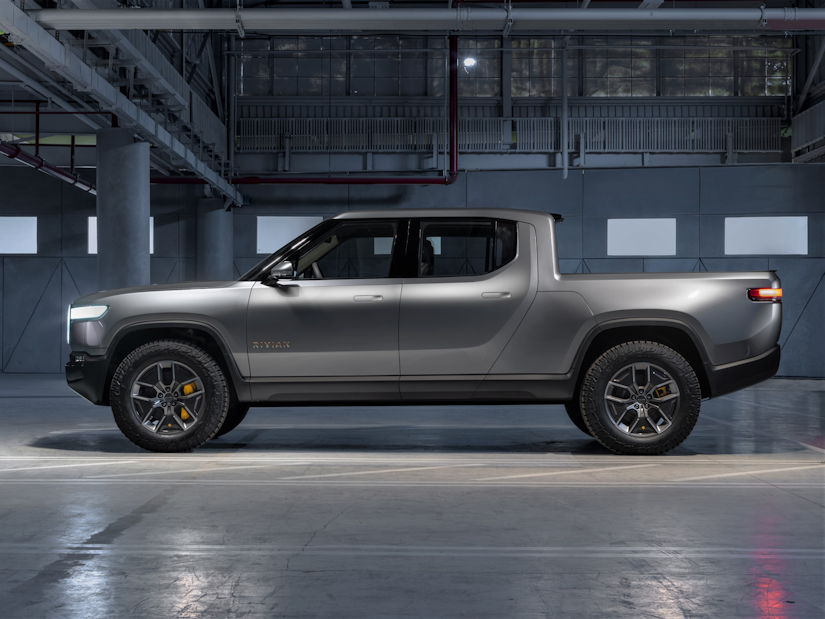 Rivian R1T™ All-Electric Truck full side view