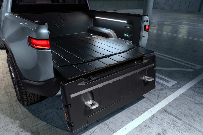 Rivian R1T™ All-Electric Truck open tailgate