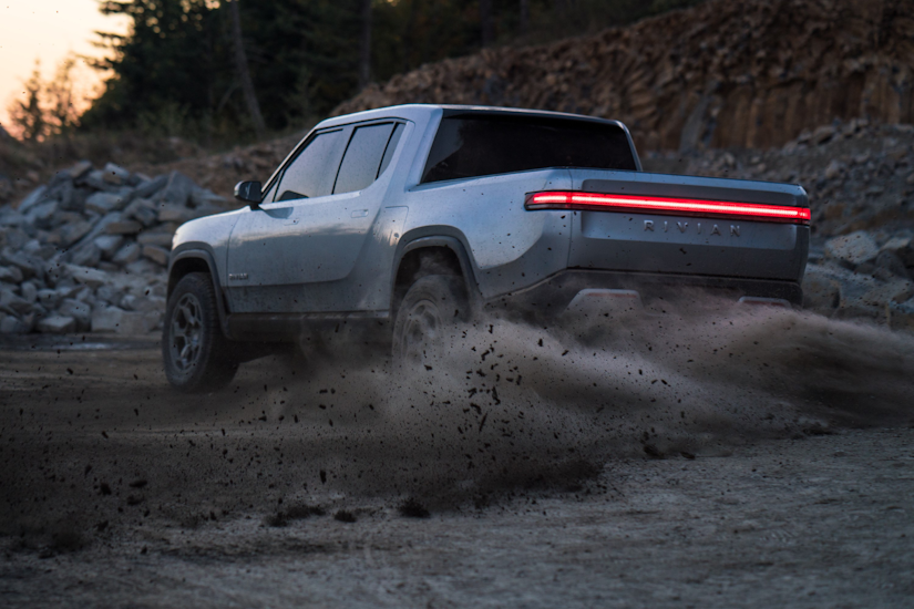 Rivian R1T™ All-Electric Truck in action
