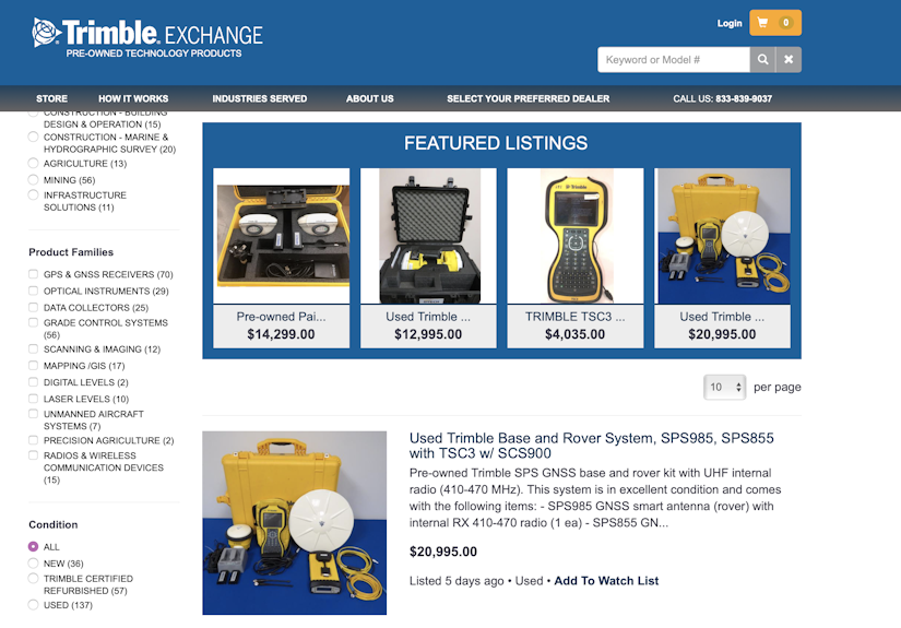 Trimble Exchange - Pre-Owned Technology Products