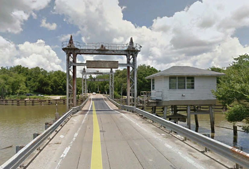 The Bayou Plaquemine Brule' Pontoon Bridge