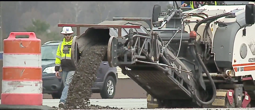 INDOT crews working on Section 6 Interstate 69 project