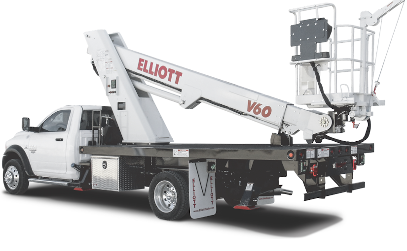 Elliott V60 material handling aerial charlotte nc dump truck company platform