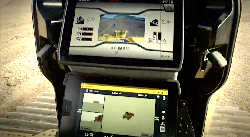 Cat’s touchscreen monitor stack on D6 dozer