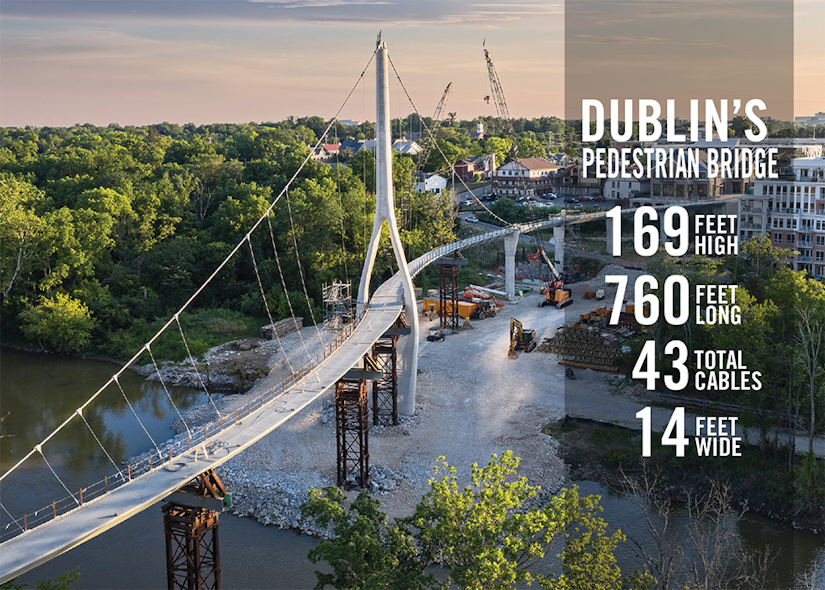 Dublin, Ohio's s-shaped pedestrian bridge