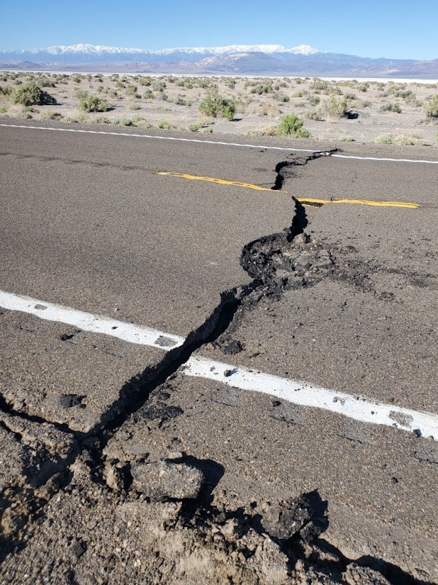 Nevada earthquake damages U.S. Highway 95