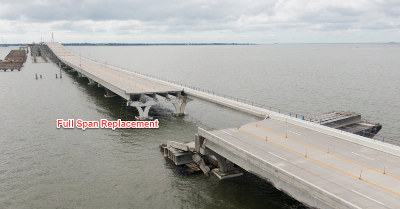 Pensacola Bay Bridge damage